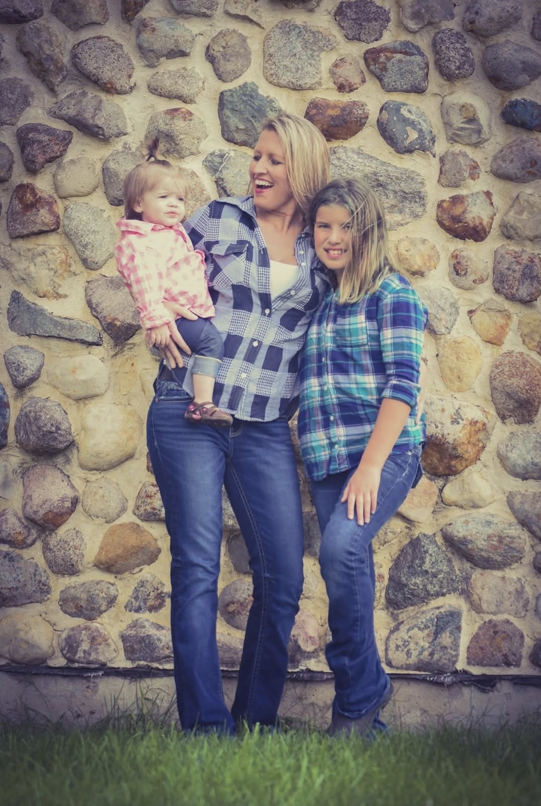 Joy with her two precious daughters