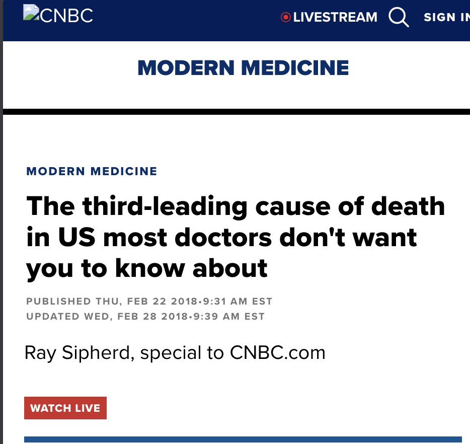 The third leading cause of death in US most doctors don't want you to know about.